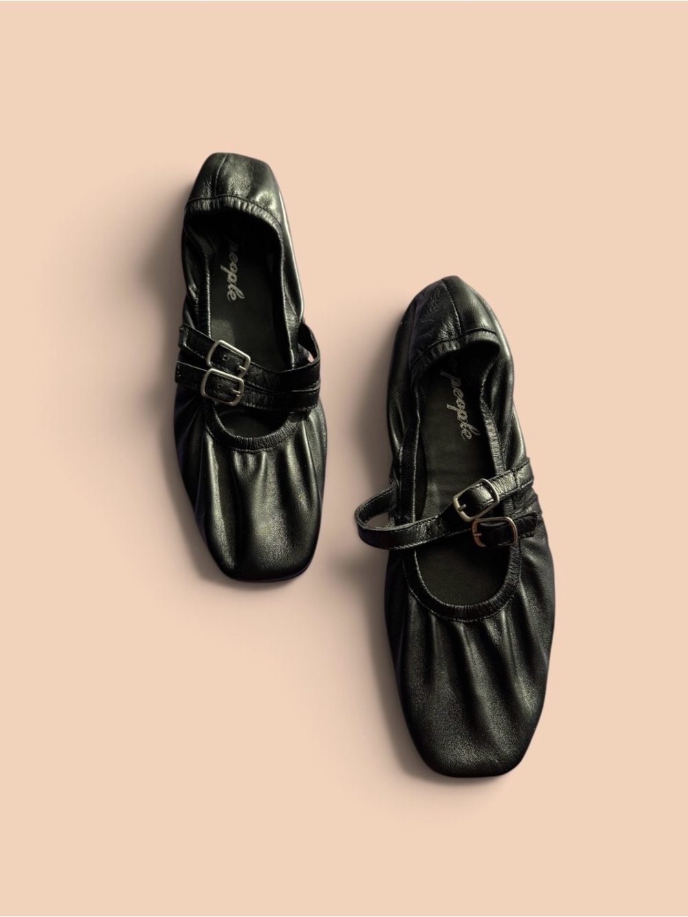 Free People Women's Black Gemini Mary Jane Ballet Flat - Picture 1 of 3